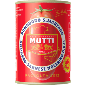Image of a can Mutti San Marzano tomatoes.