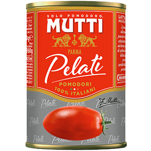 Image of a can Mutti whole tomatoes.