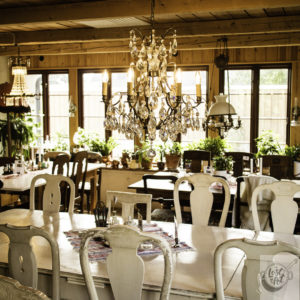 A view of the dining are at Vismarlövs Café & Bagarstuga.
