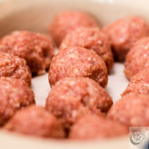 Image of rolled Mormor's Meatballs.
