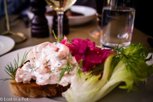 Klostergatan's Toast Skagen. Klostergatan's Toast Skagen.