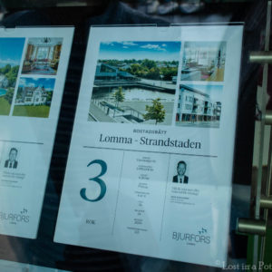 A real estate add for a condo in Lomma.