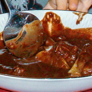 Svartsouppa (black soup) from Skane.