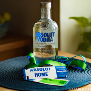 A bottle of Absolut and passes to Absolut Home.