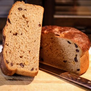 Swedish Christmas Wort Bread cut in half.