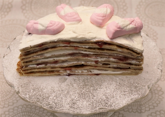 Swedish pannkakstårta or pancake pie. Swedish pannkakstårta or pancake pie.