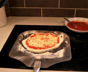 Making a Swedish capricciosa pizza, step 5.